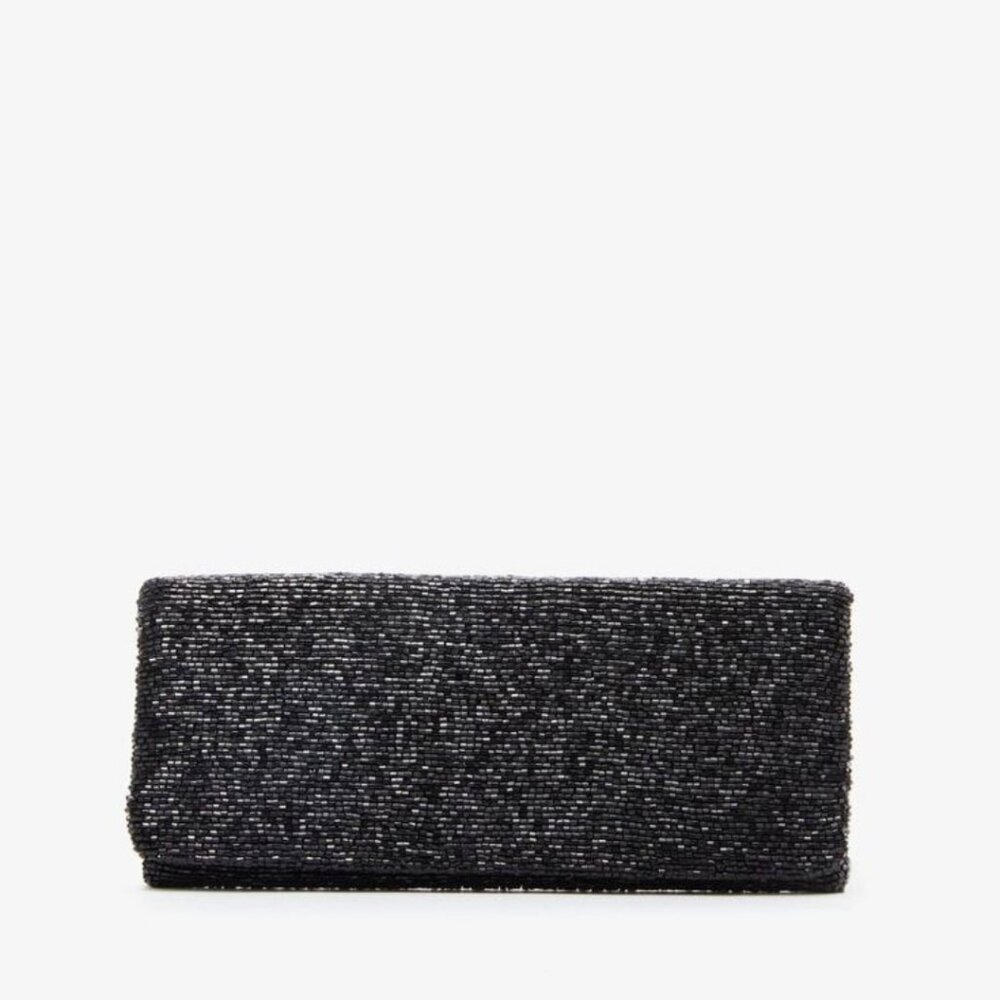 Tuckernuck Gunmetal Beaded Evening Clutch